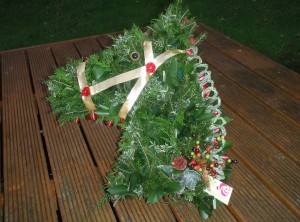 Christmassy Horse Head Wreath, Haywards Heath, Hassocks